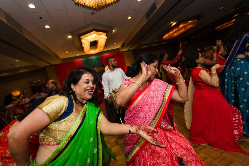 aunties dancing at a sangeet at providence marriott